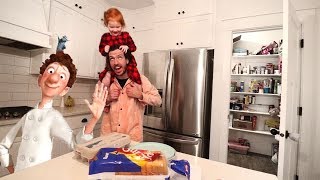 Cooking with Adley who controls Dad  Disney Ratatouille [upl. by Oratnek683]