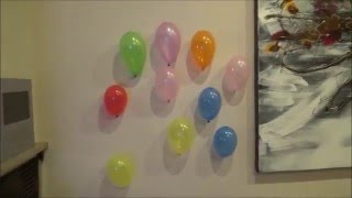 Duvara düsmeden Balon nasil asilir parti ve dogum günü süslemesi  duvara balon nasil tutturulur [upl. by Paul94]