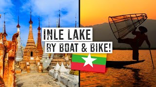 Myanmars INCREDIBLE INLE LAKE  12 Things to do by BOAT and BIKE 🇲🇲 [upl. by Aviva]