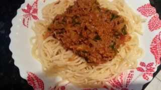 How to make Spaghetti Bolognese with dolmio sauce recipe easy Indian style Italian [upl. by Yelrah973]