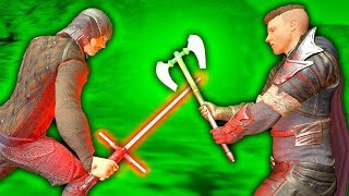 NEW LIGHTSABER AXE IS AWESOME  Blades and Sorcery VR Mods Update 7 [upl. by Nimrak711]