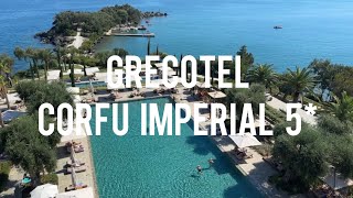 Grecotel Corfu imperial 5  luxury hotel in amazing location 4k vdeo full tour [upl. by Nylinnej]