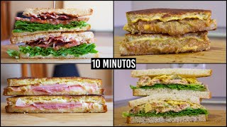 4 sandwiches fáciles rápidos y deliciosos [upl. by Jobie]