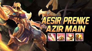 Aesir Prenke quotAzir Mainquot Montage  Best Azir Plays [upl. by Ariayek]