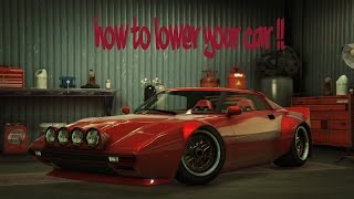 Gta V  How to Lower the LAMPADATI TROPOS RALLYE  Xbox One [upl. by Souza608]