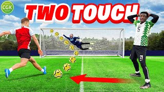 Tobi amp Chris MD 2Touch Shooting Challenge VS Premier League Footballers [upl. by Ffirahs]