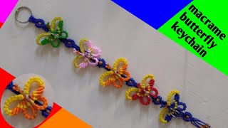 Macrame Wastage Butterfly Key holder [upl. by Racklin471]