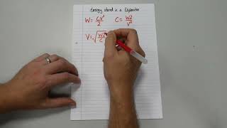 Energy in a capacitor formula explained and transposed [upl. by Eugen]