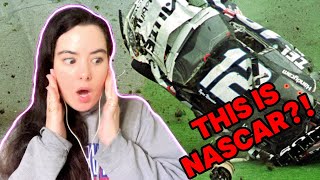 Girl FIRST TIME Watching Nascar CRASHES REACTION [upl. by Occir585]