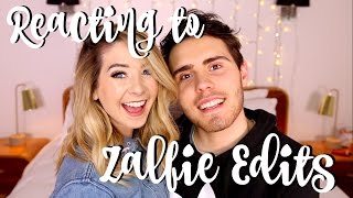 Reacting To Zalfie Edits  Zoella [upl. by Airetak]