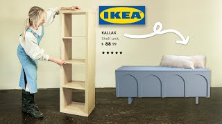 Im back with another IKEA hack  DIY Kallax storage bench [upl. by Alyahsat]