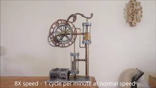 Steampunk clepsydra siphon clock [upl. by Aretak]