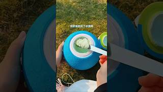 Ice cream is made inside this Football ⚽😱 trending icecream football bangla shortvideo [upl. by Aicelet128]