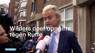 Wilders bij politiebureau voor aangifte tegen Rutte  RTL NIEUWS [upl. by Witty660]