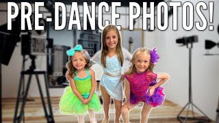 PreDance Photo Shoot  Sisters Pose for the Camera in their Dance Recital Outfits [upl. by Adnuahsal513]