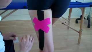 How to apply Kinesiology Taping to treat a Hamstring muscle strain [upl. by Enahpad]