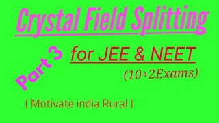 Crystal field Splitting in tetrahedral complex [upl. by Fruma]
