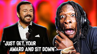 RICKY GERVAIS DESTROYS HOLLYWOOD quotGolden Globes Monologuequot COMEDY REACTION [upl. by Bethany]