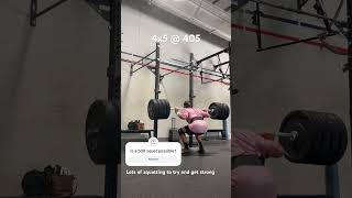 4x5  405 back squat music song squat squats 405 lifting workout crossfit workoutmotivation [upl. by Iuqcaj]