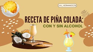 Receta de Piña Colada Con y Sin Alcohol [upl. by Acinnej868]