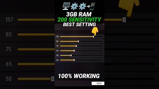 3gb Ram Best Sensitivity Settings In Free Fire ⚙️ 200 Sensitivity Best Setting 2024 In Free Fire [upl. by Enneiviv]