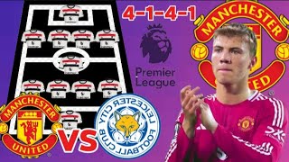 Amad Diallo quotOUTquot  MAN UNITED VS LEICESTER CITY Potential Line up in the EPL Matchweek 11 20242025 [upl. by Ollayos]