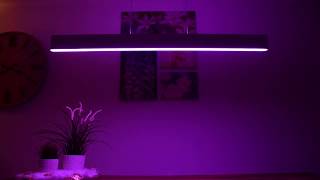 Philips Hue White and Color Ambiance LED Ensis Pendelleuchte 4090331P7 im Detail  Farbverlauf [upl. by Gannon122]