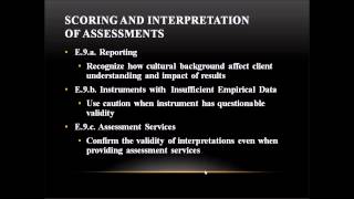 Counseling Ethics  Evaluation Assessment and Interpretation [upl. by Perzan]