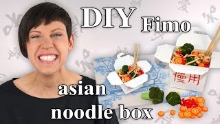 FIMO Asiatische Nudeln amp Gemüse Polymer Asian Noodle Box  Tutorial HDDE ENSub [upl. by Assiralc]