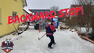 Schlittschuhlaufen Rückwärts Hockey Stop Tutorial [upl. by Eiten650]