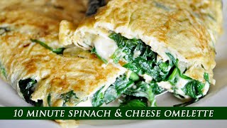 Spinach amp Cheese Omelette  Easy Breakfast Recipe [upl. by Alial141]