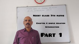 ncert class 7th maths chapter 4 simple equation introduction part 1 [upl. by Larianna]