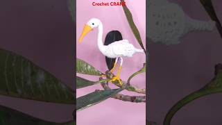 Amazing Crochet Woolen CRANE Bird shorts ytshorts trending viralvideo viralshorts crochet [upl. by Nairadal]