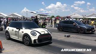 MINI Cooper JCW vs Cupra León  Arrancones [upl. by Silirama]