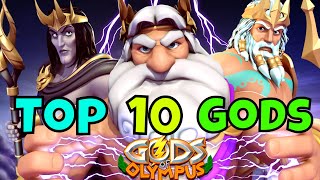 New Top 10 Gods 2018  Gods Of Olympus [upl. by Attalie]