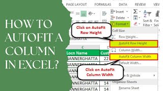 How to Autofit a column in Excel [upl. by Avilla]