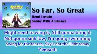 So Far So Great  Demi Lovato Full Song with Lyrics on Screen [upl. by Rma]