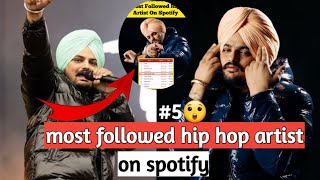 sidhu moosewala aye most followed hip hop on spotify list ch 5 number ch holo gram show 2025😲 [upl. by Merv]