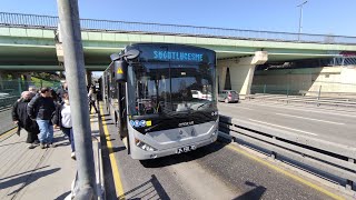 İstanbulda Metrobüs ile Söğütlüçeşme  Beylikdüzü Arasında Seyahat [upl. by Kalfas]