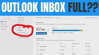 How To FREE UP STORAGE if Your Outlook Or Hotmail Inbox is FULL [upl. by Hauck]