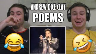 Andrew Dice Clay  Poems REACTION 😂😂 HES A SAVAGE [upl. by Akimert337]