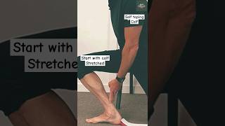 Kinesiology Taping technique for leg pain Achilles tendonitis 🔥💯 athlete injury legpain calf [upl. by Anileme]