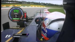 F1 2013  R02  Ricciardo onboard lap Sepang FP2 [upl. by Sheeb719]