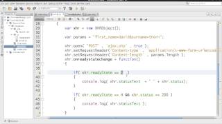 AJAX XMLHttpRequest  Javascript  Using POST Request  DETAILED  Part 3 of 4 [upl. by Efren]