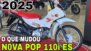 NOVA HONDA POP 110i ES 2025 COM NOVIDADES PARTIDA ELÉTRICA SEMIAUTOMÁTICA [upl. by Eanil]