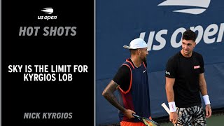 Nick Kyrgios Hits Untouchable Lob in Doubles  2022 US Open [upl. by Assiral]