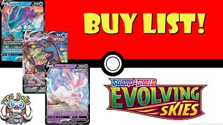 Evolving Skies Buy List New Pokémon TCG Set Which Cards to Buy [upl. by Welby]