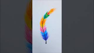 Easy Feather Art Drawing  Oil Pastels Painting yt art shorts ytshorts diy MissAgrawal21kids [upl. by Leroj856]