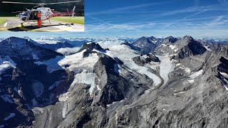 Helicopter Flight Over Jungfraujoch Eiger amp Aletschgletscher 06092024 Switzerland [upl. by Cherida]