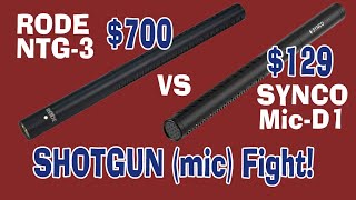 Synco D1 vs Rode NTG3  Comparing Budget and Deluxe Shotgun Mics [upl. by Ycrep790]